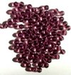 50 6mm Transparent Amethyst Round Glass Beads